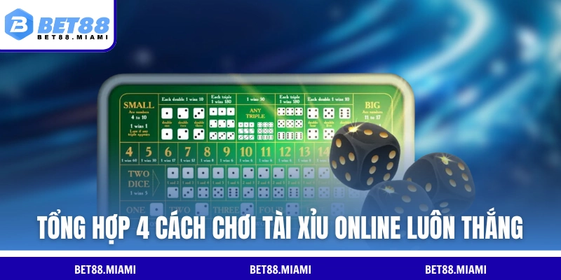 Tổng hợp bốn cách chơi tài xỉu online luôn thắng